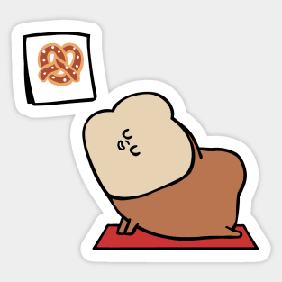 Bread Yoga Goals Sticker